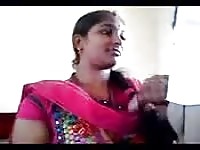 Indian girl sucks dick in classic dress