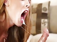 Blonde gets face fucked