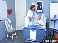 Big ass nurse beauty Lily Love rides patients big dick