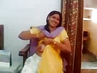 Indian housewife flashes camera