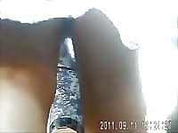 Upskirt camera gives us a great view of some panties.
