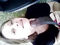 Close up POV cock sucking