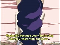 Violet-haired busty girl hentai