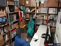 Arab teen shoplifter caught and fucked by security