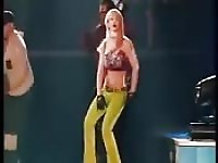 Britney Spears dancing with her sexy self on stage