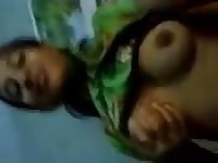 Indian amateur with big tits showing off up close