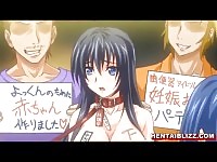 3 friends for a busty girl BDSM in hentai