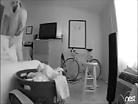 Hidden cam catches two men banging away