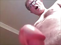 Hairy Chested Dad Jerks Off Hard