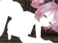 Dessin animé représentant une fille aux gros seins