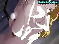 Follando en secreto en un vídeo hentai