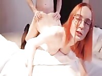 Nerdy Redhead viciously pounded