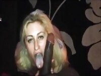 British blonde whore goes at a monster BBC
